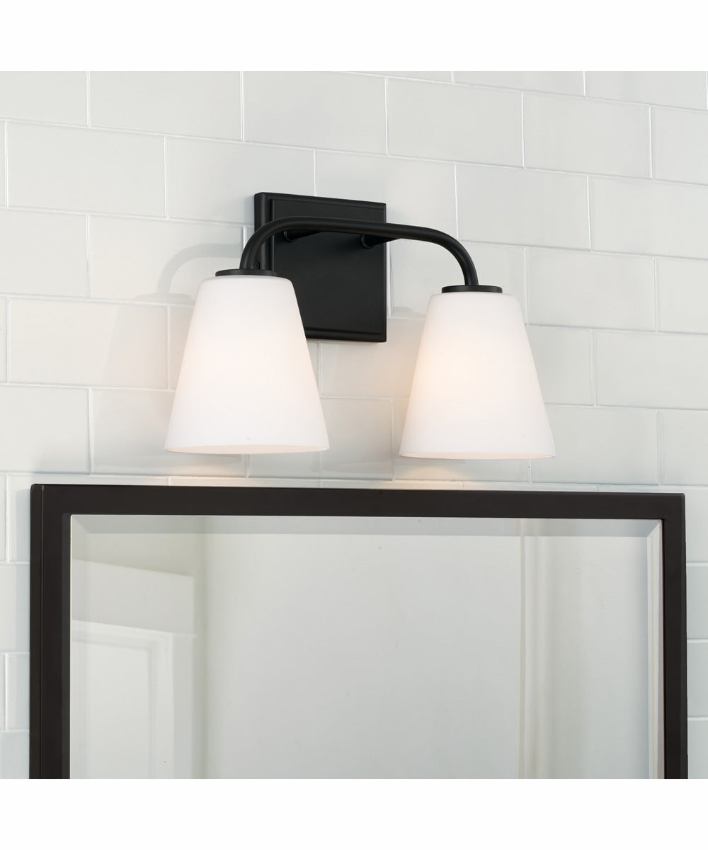 Brody 2-Light Vanity Matte Black