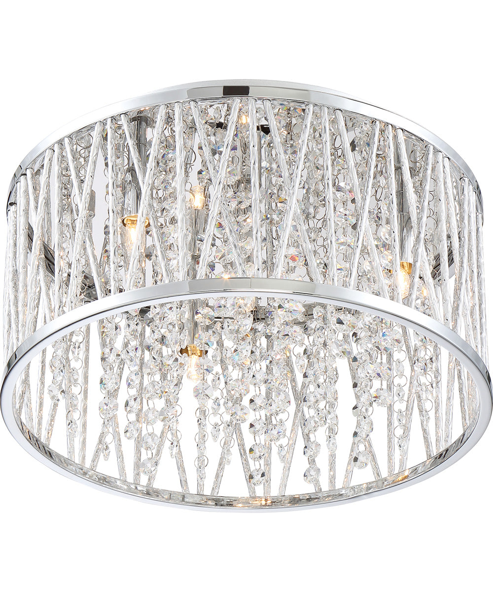 Crystal Cove Small 4-light Flush Mount Polished Chrome