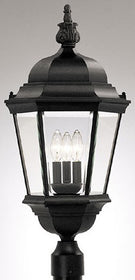28"H Abbington Outdoor Post Lantern Black