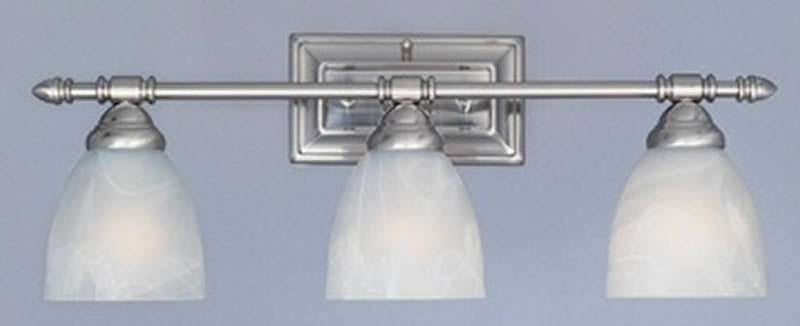 Designers Fountain Apollo 3-Light Bathroom Light Satin Platinum 94003SP
