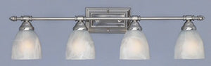 31"W Apollo 4-Light Bathroom Light Satin Platinum