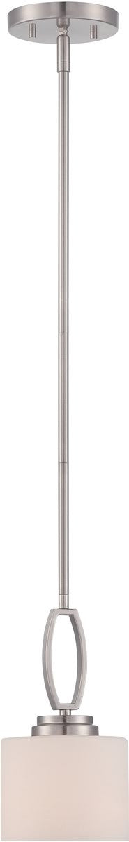 Designers Fountain 5 inchw Axel 1-Light Mini Pendant Satin Platinum 86230SP