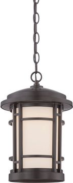 9"W Barrister LED Outdoor Hanging Lantern Burnished Bronze
