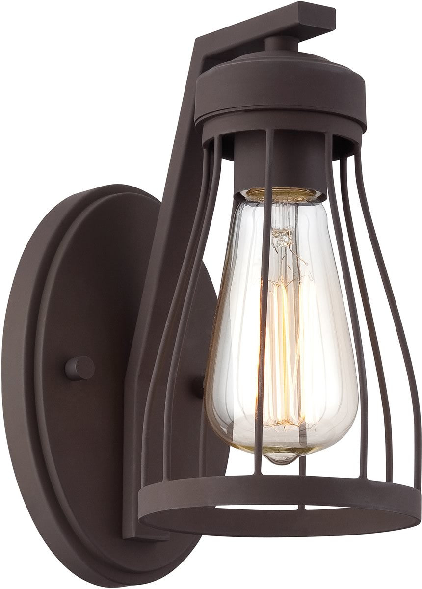 Designers Fountain 4 inchw Brooklyn 1-Light Wall Lantern Bronze 86801BZ