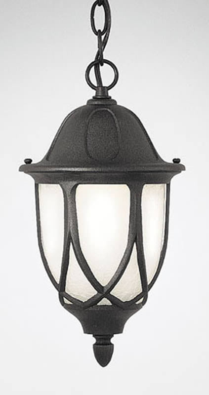 11"W Capella 1-Light Hanging Outdoor Lantern Black