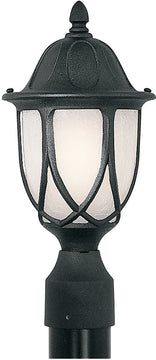 19"H Capella 1-Light Outdoor Post Lantern Black