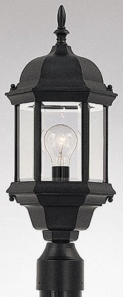 20"H Devonshire Outdoor Post Lantern Black
