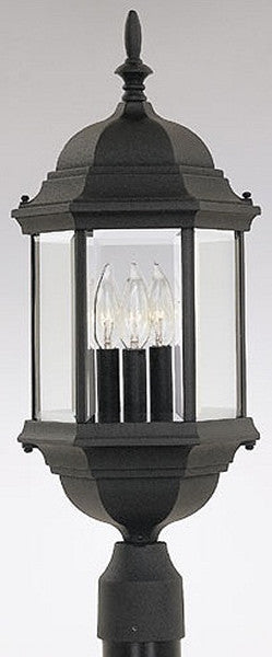 Designers Fountain Devonshire Outdoor Post Lantern Black 2986BK