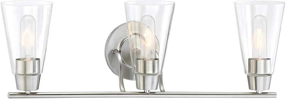 Designers Fountain Echo 3-Light Bath Vanity Satin Platinum 87803-SP