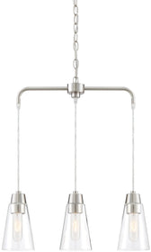 20"W Echo 3-Light Chandelier Satin Platinum