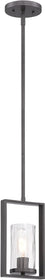 6"W Elements 1-Light Mini Pendant Charcoal