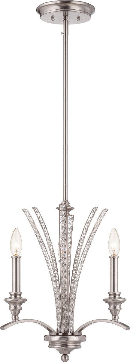 Designers Fountain Grand Plazza 3-Light Chandelier Satin Platinum