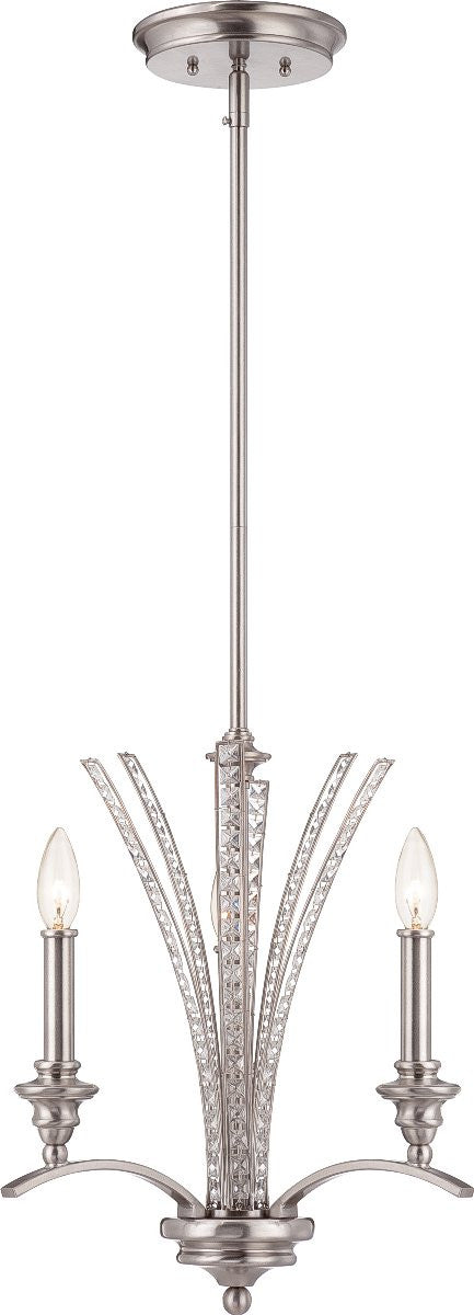 Designers Fountain Grand Plazza 3-Light Chandelier Satin Platinum