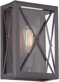 8"W High Line 1-Light Bath Satin Bronze