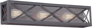 26"W High Line 3-Light Bath Satin Bronze