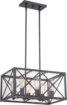 20"W High Line 6-Light Chandelier Satin Bronze