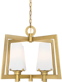 24"W Hyde Park 4-Light Chandelier Vintage Gold