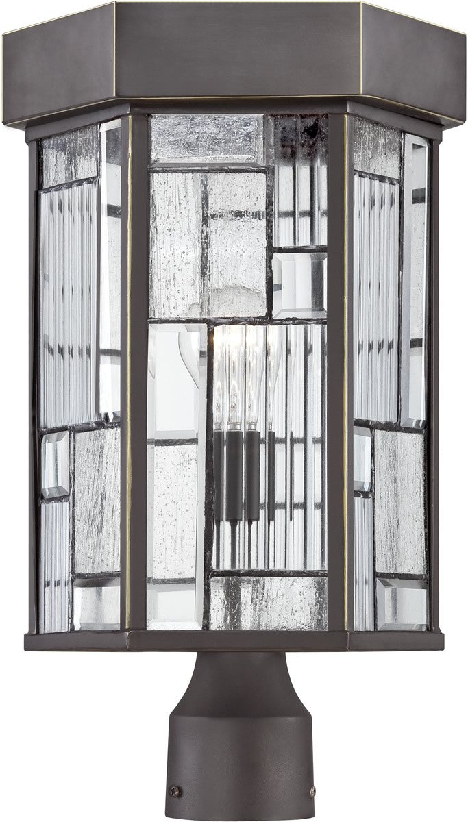 Designers Fountain Kingsley 1-Light Outdoor Post Lantern Aged Bronze Patina 32136ABP