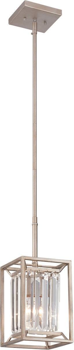 Designers Fountain 6 inchw Linares 1-Light Mini Pendant Aged Platinum 87430AP