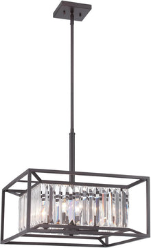 19"W Linares 4-Light Pendant Vintage Bronze