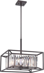 19"W Linares 4-Light Pendant Vintage Bronze