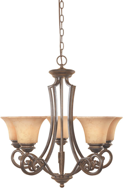 Designers Fountain Mendocino 5-Light Chandelier Forged Sienna 81885FSN