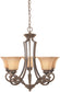 Designers Fountain Mendocino 5-Light Chandelier Forged Sienna 81885FSN
