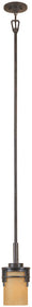 6"W Mission Ridge 1-Light Pendant Warm Mahogany