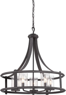 24"W Palencia 5-Light Chandelier Artisan Pardo Wash