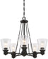 Designers Fountain Printers Row 5-Light Chandelier Oil Rubbed Bronze 88085-ORB