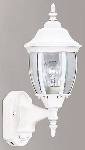 16"H Motion Detection Outdoor Security Wall Lantern White