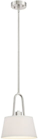 10"W Studio 1-Light Mini Pendant Satin Platinum