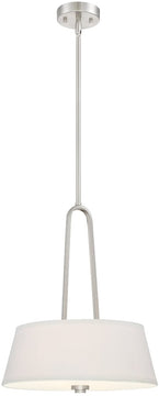 15"W Studio 2-Light Pendant Satin Platinum