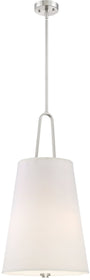 15"W Studio 3-Light Pendant Satin Platinum