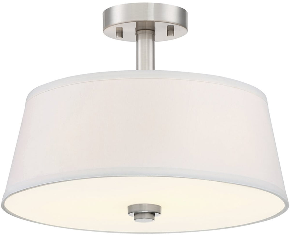 Designers Fountain Studio 2-Light Semi Flush Mount Satin Platinum 88511-SP