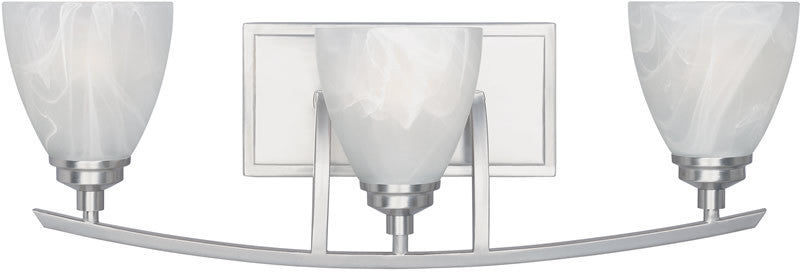 Designers Fountain Tackwood 3-Light Vanity Satin Platinum 82903SP