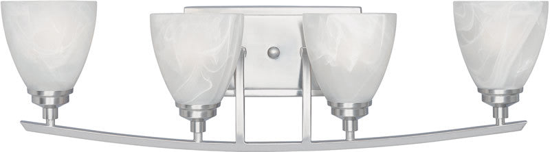 Designers Fountain Tackwood 4-Light Vanity Satin Platinum 82904SP