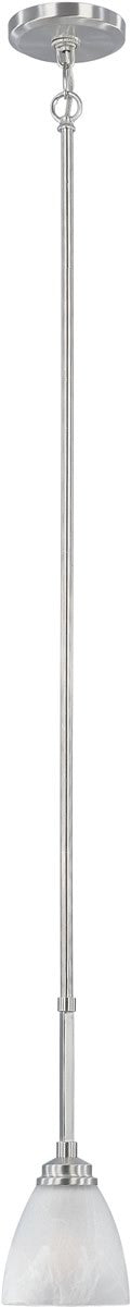 Designers Fountain 5 inchw Tackwood 1-Light Mini Pendant Satin Platinum 82930SP