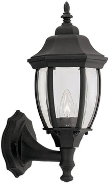 15"H Tiverton 1-Light Outdoor Wall Sconce Black