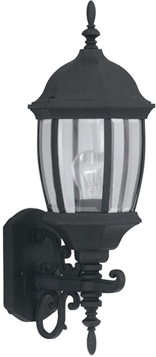 Designers Fountain 8 inchw Tiverton 1-Light Wall Lantern Black 2422BK