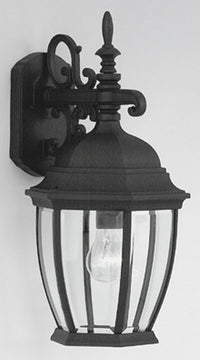 18"H Tiverton 1-Light Outdoor Wall Lantern Black