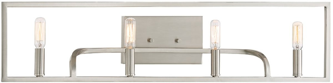 32"W Uptown 4-Light Bath Vanity Satin Platinum