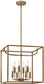 Designers Fountain Uptown 8-Light Chandelier Old Satin Brass 88458-OSB