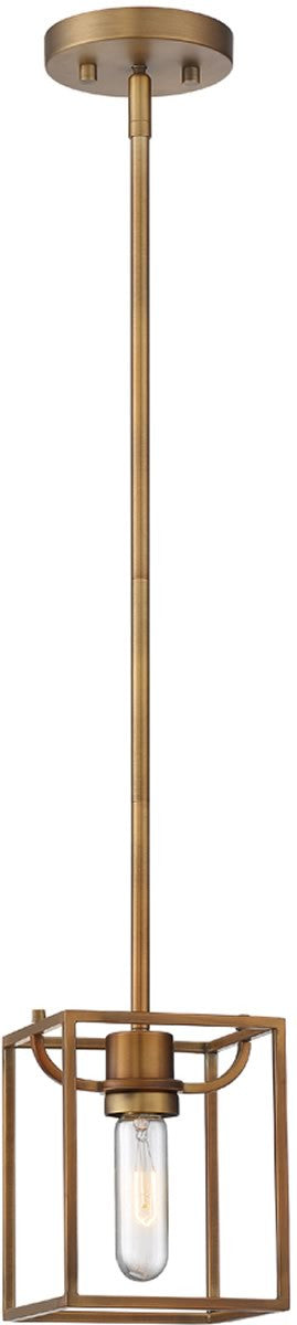 Designers Fountain Uptown 1-Light Mini Pendant Old Satin Brass 88430-OSB