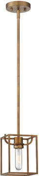 6"W Uptown 1-Light Mini Pendant Old Satin Brass