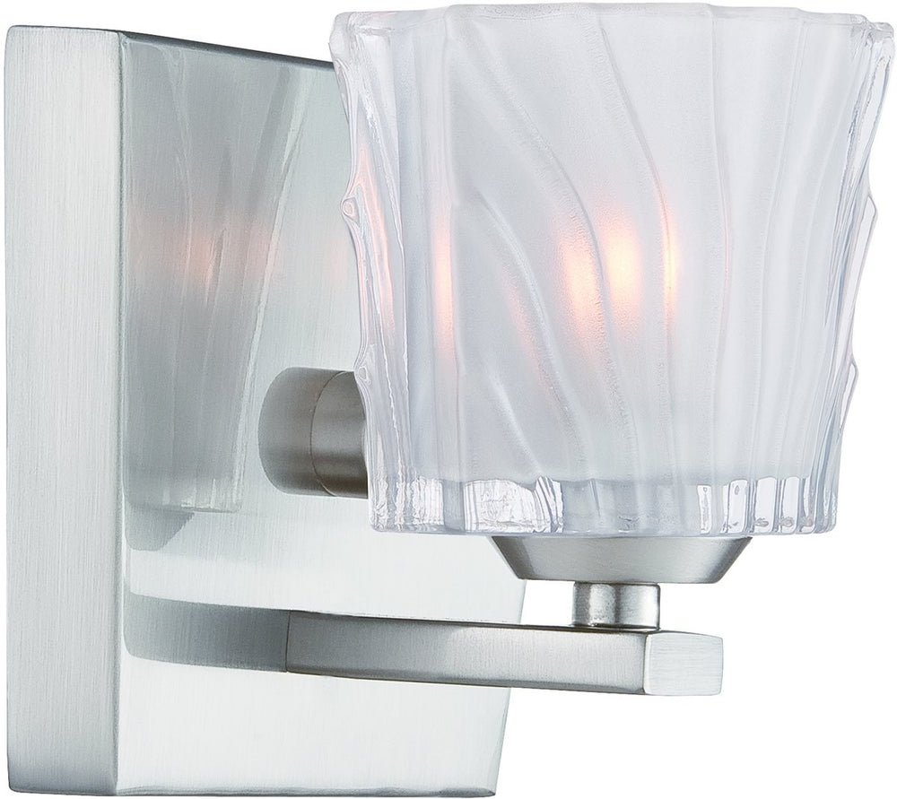 Designers Fountain 5 inchw Volare 1-Light Bath Satin Platinum 68101SP