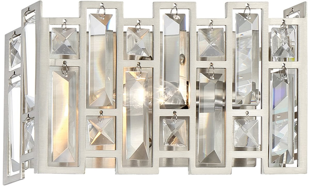 Designers Fountain West 65th 1-Light Wall Sconce Satin Platinum 88201-SP