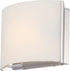 7"W Pandora 1-Light Vanity Chrome/White Opal Glass