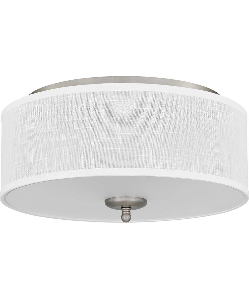 Blanche Medium 3-light Flush Mount Brushed Nickel