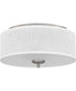 Blanche Medium 3-light Flush Mount Brushed Nickel